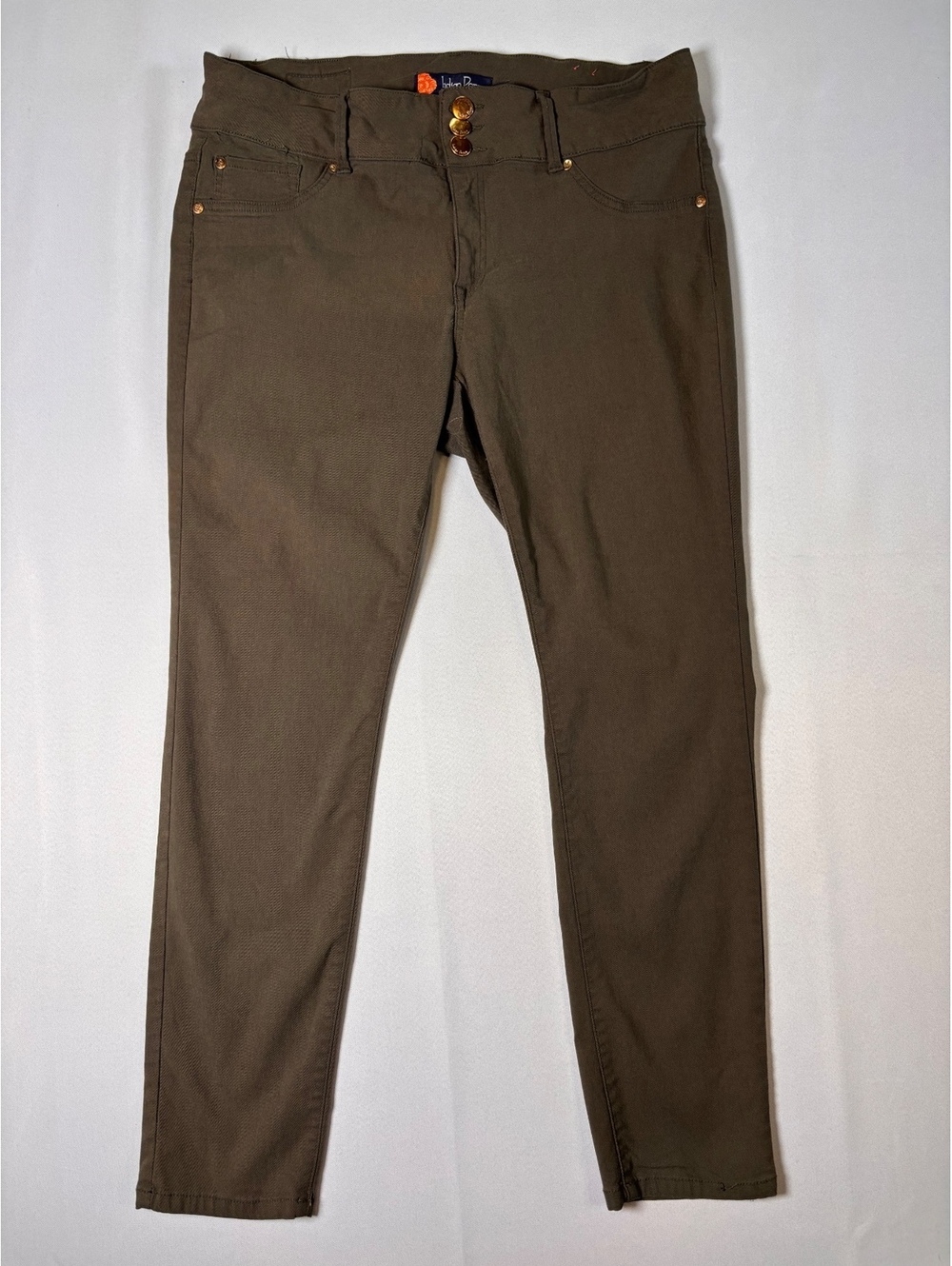 Indigo Poppy Women's Olive Green Skinny Pants Size 20